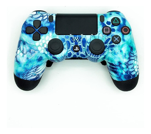 Controle Stelf Ps4 Blue Snake Camoo Casual