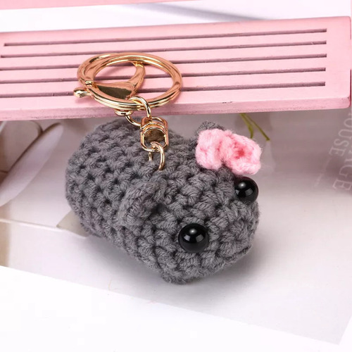 V Chaveiro De Hamster Triste Com Som De Brinquedo Macio E