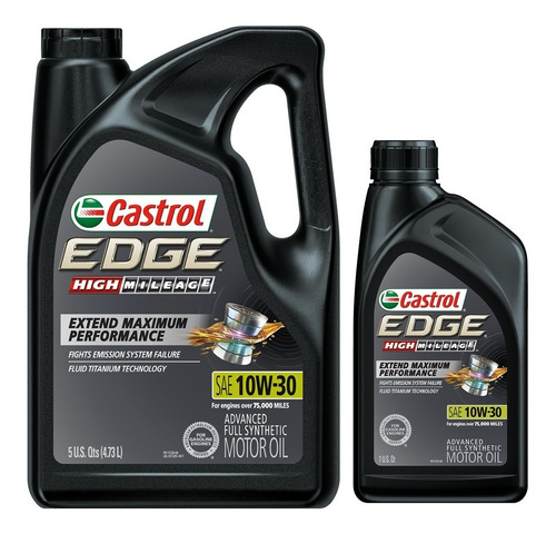 Aceite Sintetico Castrol Edge 10w-30 Alto (4.73 Lts +946 Ml)