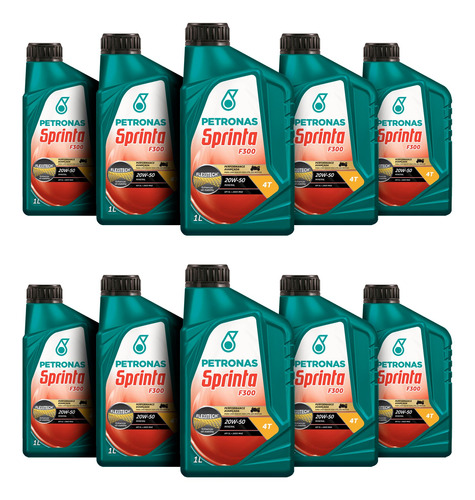 Pack Caja X 10 Unidades Petronas Sprinta 4t 20w-50 Mineral -