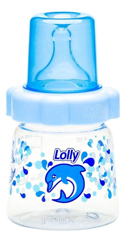 Mamadeira Baby Big Oceano Bico R 150ml Azul Lolly Baleia