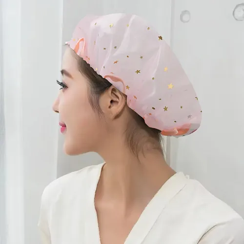 , Gorro De Ducha Reutilizable De Plástico Para Mujer, Gorro