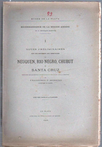 Patagonia Argentina Perito Moreno Frances 1898 Map Deltren10