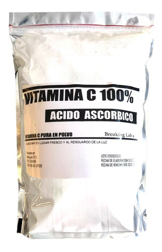 Acido Ascorbico Puro En Polvo 100% Vitamina C Suplemento 2kg