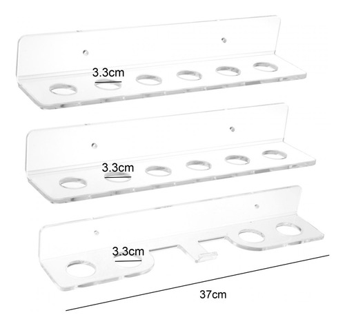 Estante Para Tacos De Billar Montado 3x 37cm Con Forma De U