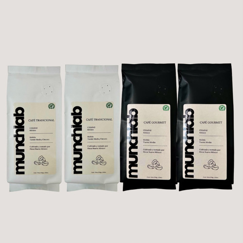 4 Paquetes De Cafe Molido Marca Munchlab De 250gr C/u