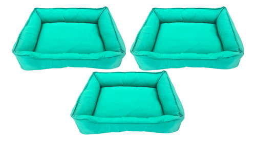 Kit 3 Cama Confort Cachorro Gato Caminha Pet Lavável Grande Cor Verde