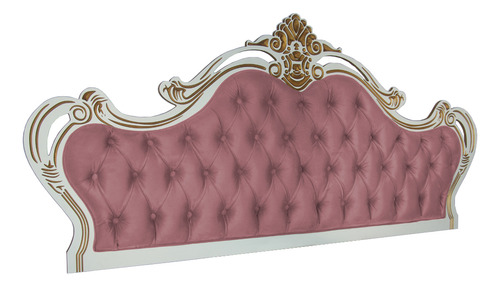 Cabeceira Painel Charlotte 1,00 Branco Capitonê Suede Cores Cor Suede Rose
