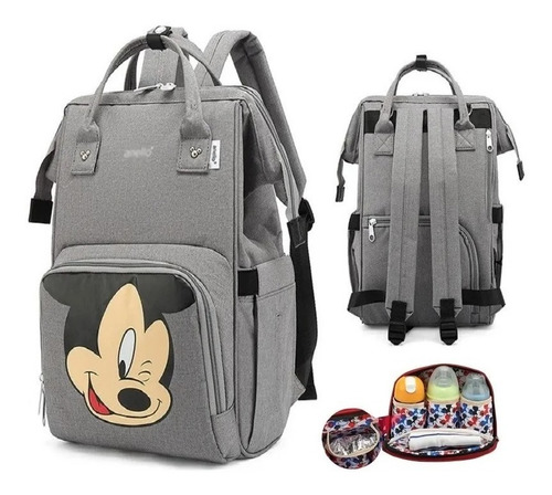 Pañalera Mickey Mouse Multicolor Con Usb