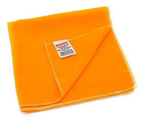 Flanela Limpeza - Laranja - 100% Algodão - Neves 30 X 50 Cm - Kit C/ 50 Unidades