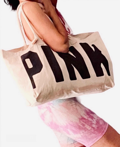 Bolso Pink Victorias Secret Beish Original Usa Miami