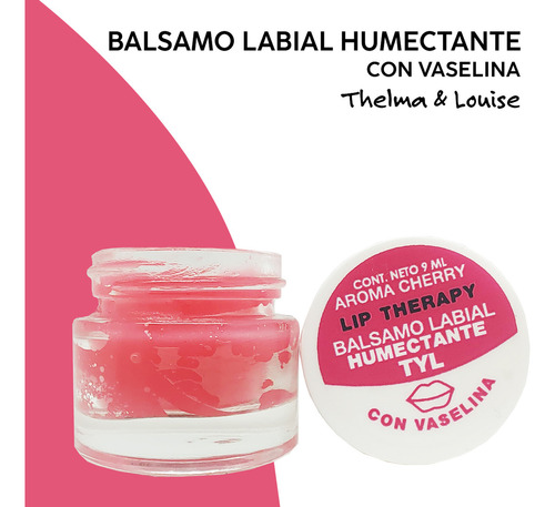 Balsamo Labial Cherry Humectante Con Vaselina Tyl