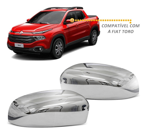 Kit Capa De Retrovisor Cromado Fiat Toro 2017