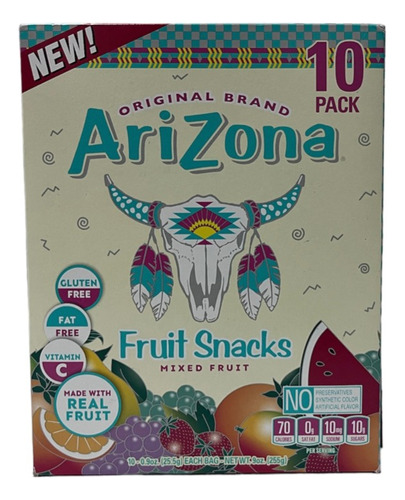 Arizona Mixed Fruit Snacks, 0.9 Oz, 10 Pack Importado