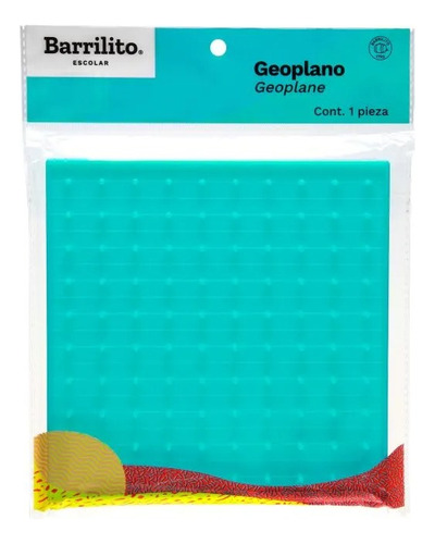 Geoplano Plástico Didáctico 16 X 16 Cm