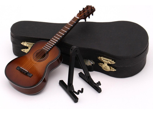Mini Guitarra Con Soporte Y Estuche Para Niños