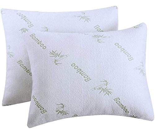 Paquete De 2 Protectores De Almohada De Bambú Impermeables E