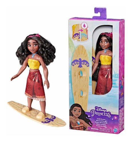 Muñeca Moana Con Tabla De Surf Moana Surfista Disney