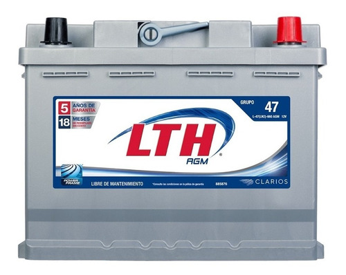 Bateria Lth Agm Chevrolet Aveo 2020 - L-47-660