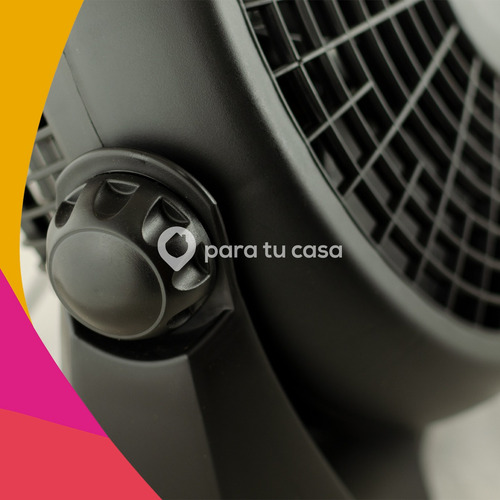 Ventilador de pared y de piso Indelplas IV20 turbo negro con 5 palas de plástico, 20" de diámetro 220 V