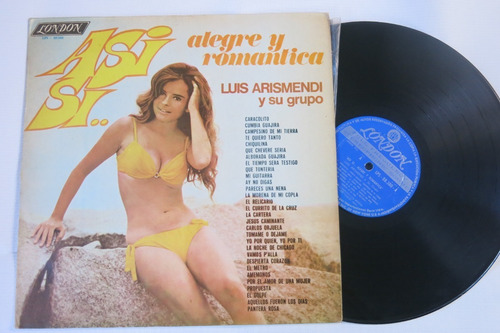 Vinyl Vinilo Lp Acetato Luis Arismendi Asi Si Alegre Tropica