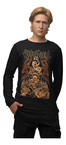 Camiseta Manga Larga Thrash Death Speed Metal Sepultura C6