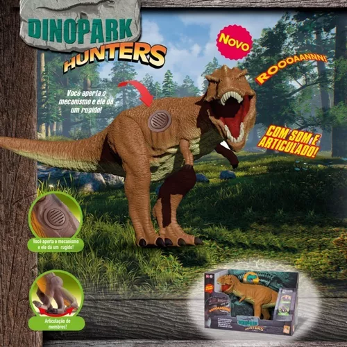 Brinquedo Dinossauro Dinopark Tiranossauro Rex com Som - Bee Toys