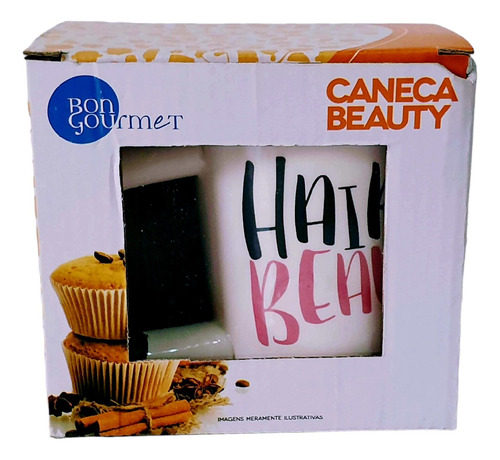 Unidade Caneca Batton Bon Gourmet Cerâmica 380 Ml