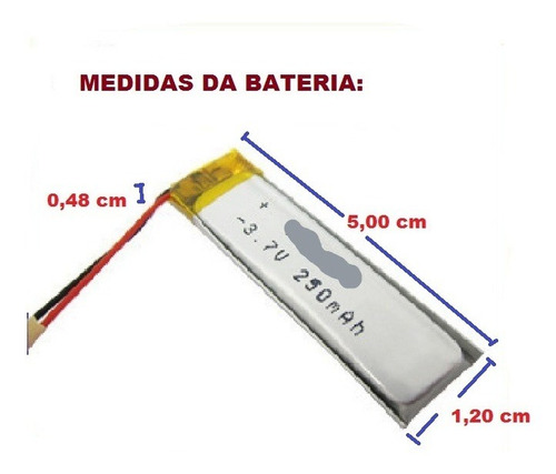 Bateria 3.7v Recarregável Óculos Espião