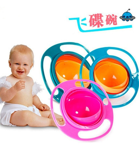Plato Para Bebes Antiderrames 360° Tazón Giratorio Nada Cae