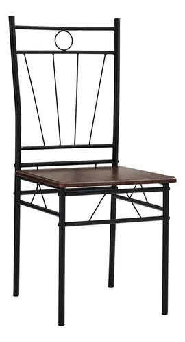 Juego De Comedor 4p Verona Negro 74x70x110 Cm