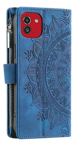 A Funda De Piel Tipo Cartera Con Estampado De Bandolera