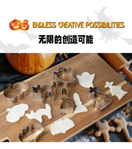 U 12 Set Moldes De Galletas De Halloween De Acero Inoxidable