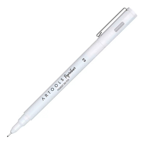 Caneta Nanquim Pigmentum 0.5mm Artools Cor da tinta Preto Cor do exterior Branco