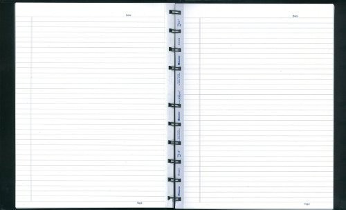 Cuaderno Miraclebind Blueline, Negro, 9.25 X 7.25, 150