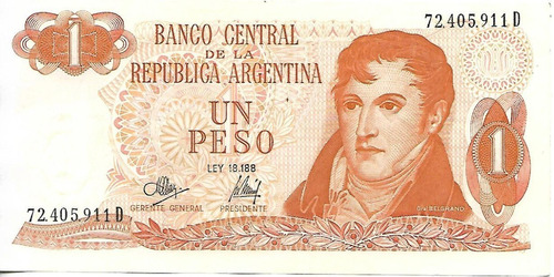 Bottero 2313 1 Peso Ley 18188 Serie D Ex+ Palermo