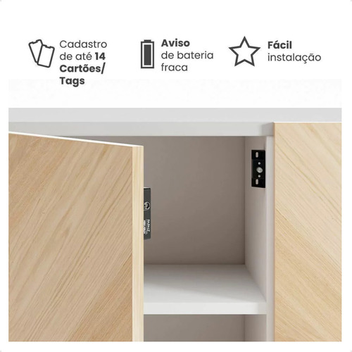 Fechadura Eletrônica Invisível Ppz-1002 P/ Moveis Papaiz