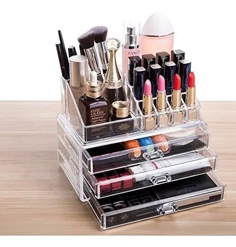 Organizador De Maquillaje Acrílico Porta Maquillaje Cajones