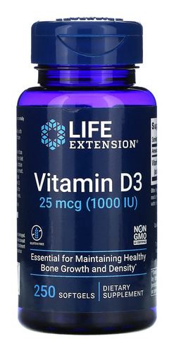 Life Extension Vitamina D3 25mcg 250 Softgels