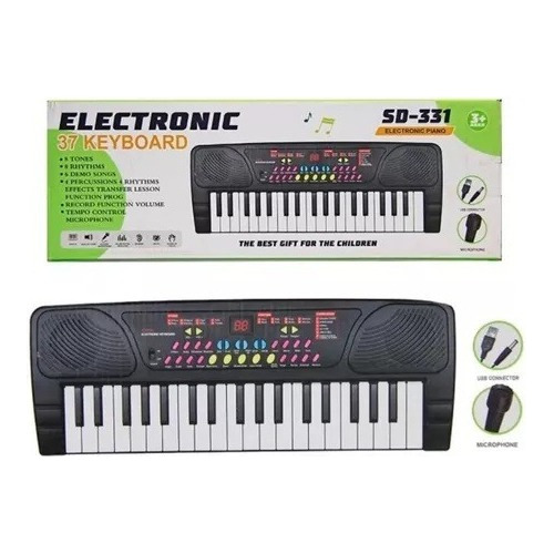 Teclado Piano Digital Electronico Musica Niños Con Microfono