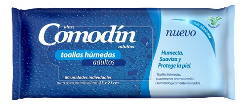 Toallitas Húmedas Para Adultos Comodin 60 Unidades