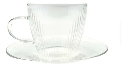 Set 4 Tazas C/plato Espresso Glasso