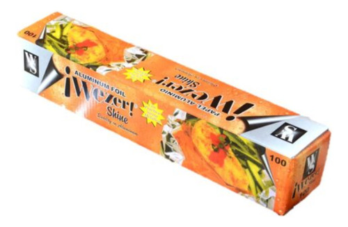 Papel Aluminio Wezer Shine 100 Resistente - 30 Cm Ancho 450g