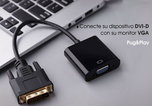 Cable Convertidor Dvi A Vga 24+1 D Conversor Activo Monitor