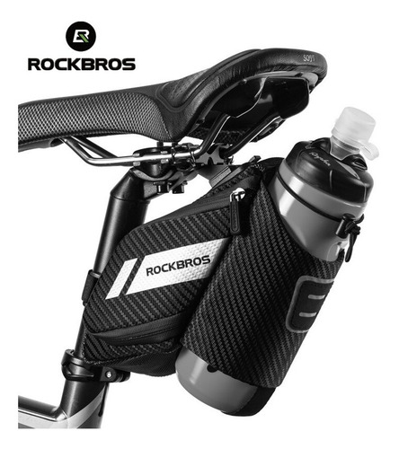 Imagen 2 de 2 de Bolso Sillín Con Porta Botella Rockbros