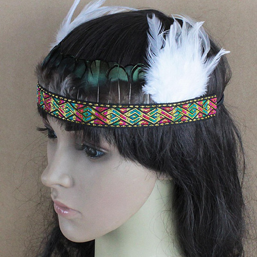 De Plumas, Diadema, Accesorios Para La Cabeza De Corona,