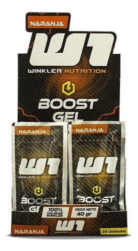 Geles Boost  Caja 24 Unidades Winkler Nutrition Sabor Naranja