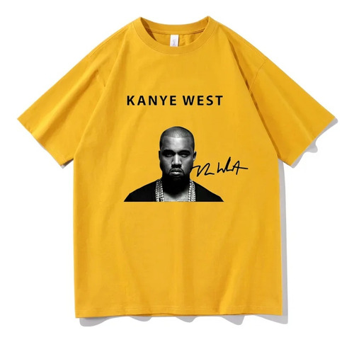 Camiseta Gráfica De Algodón De Manga Corta Kanye West