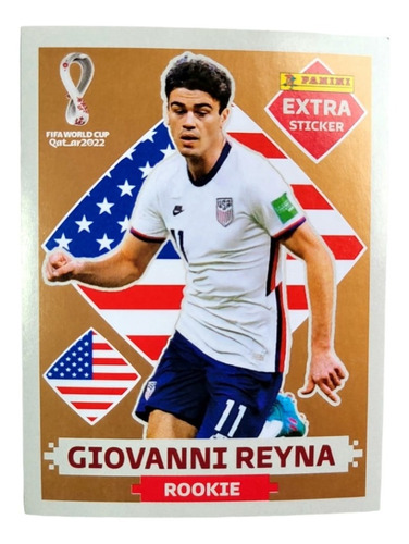 Lámina Giovanni Reyna Bronce Extra Legend Panini Qatar 2022