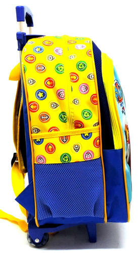 Imagem 4 de 10 de Kit Mochila Infantil Escolar Patrulha Canina Super Filhotes Paw Rodinhas Tam G F5